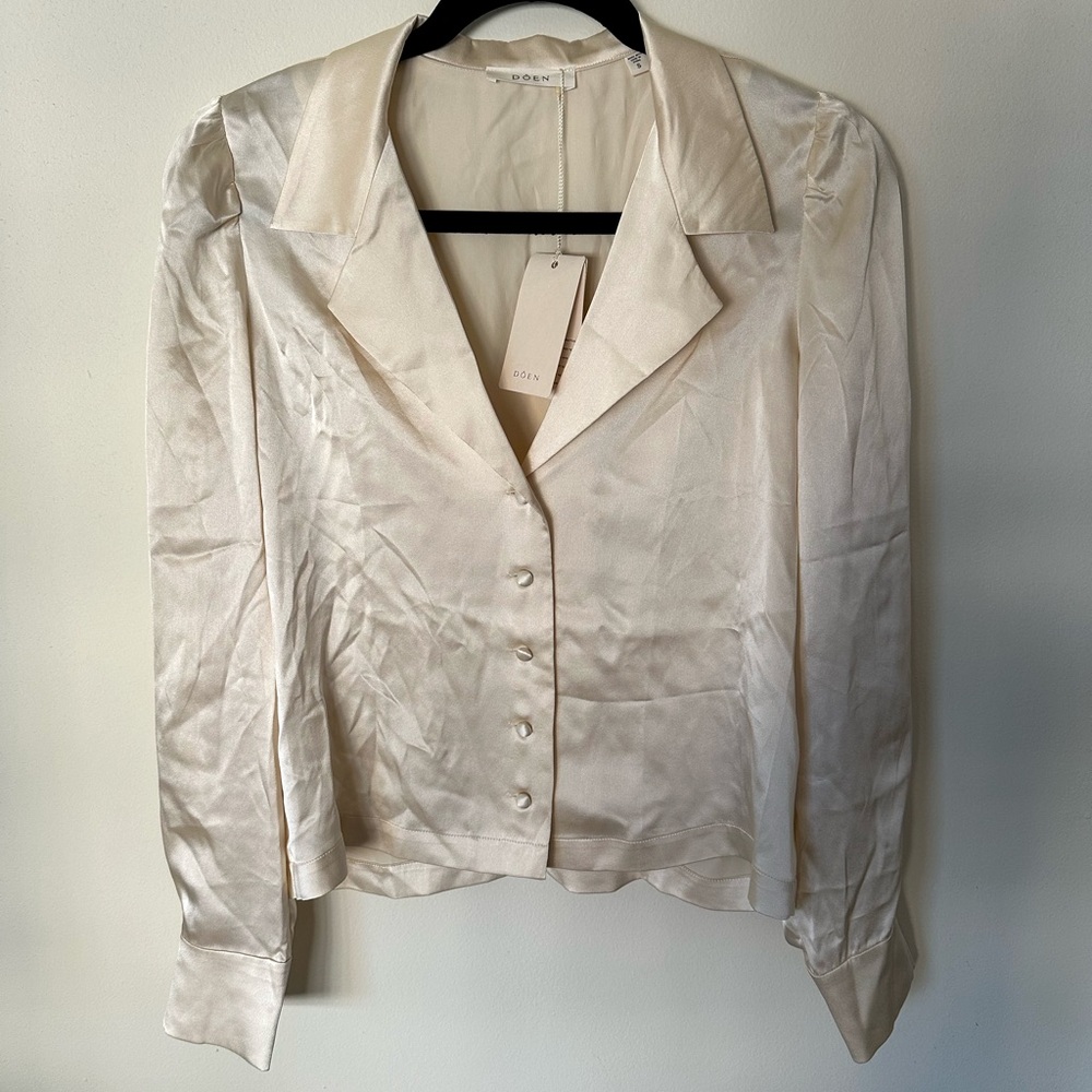 Dôen Juliana Top in Mother of Pearl Size Small New With Tags